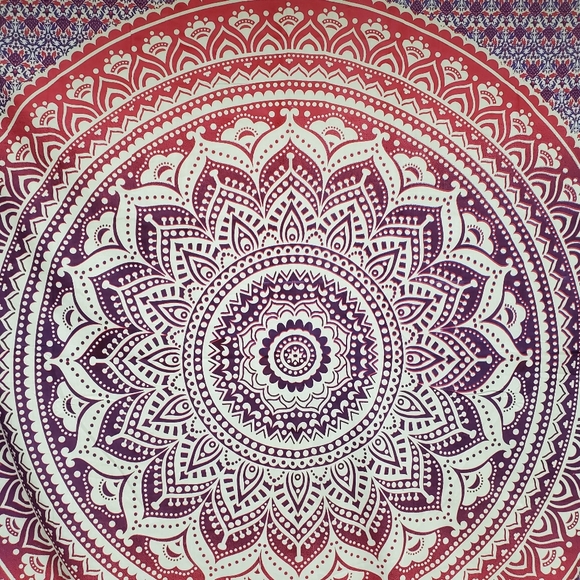 Big Pink and Purple Mandala Tapestry - Picture 8 of 10